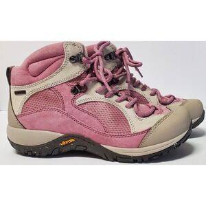 DANSKO Vibram Waterproof 38/7.5-8 US Leather &Fabric Rubber Sole Posy Mauve NWOT